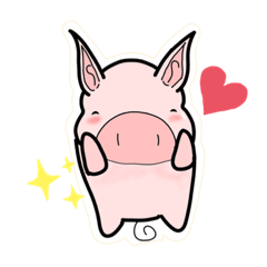 [LINEスタンプ] なんとも言えない表情のブタちゃん