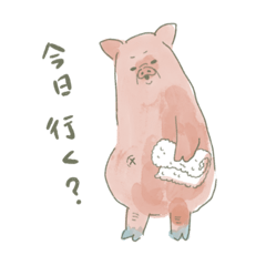 [LINEスタンプ] サウナ通いつめブタさん