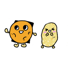 [LINEスタンプ] おせんべいとポテチ