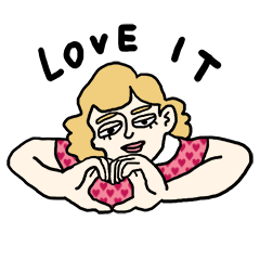 [LINEスタンプ] レトロファッションガールズ(英語)