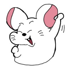 [LINEスタンプ] コミカルで可愛いネズミ