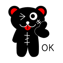 [LINEスタンプ] 黒くまクン