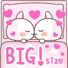 [LINEスタンプ] BIG！❤️らぶうさ❤️イチャラブ❤️