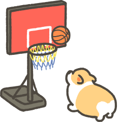 [LINEスタンプ] 1コギの動くバスケットボールスタンプ