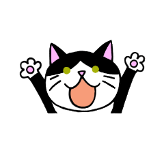 [LINEスタンプ] 我々は猫だ(ハチワレVer.)