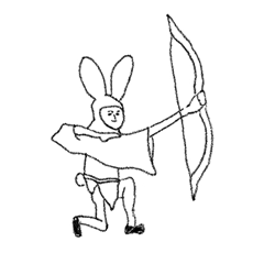 [LINEスタンプ] うさぎの兵士