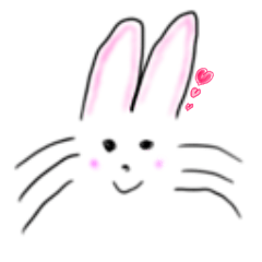 [LINEスタンプ] 線画うさぎ2