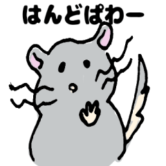 [LINEスタンプ] チンチラもなか落書き風