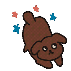 [LINEスタンプ] 落ち着きがなさすぎる犬の画像（メイン）