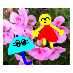 [LINEスタンプ] 庭の花と晴れタンと仲間達のコラボスタンプ