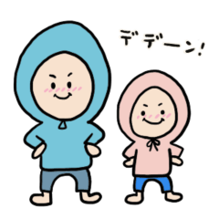 [LINEスタンプ] 毎日使える パーカーふぁみりー