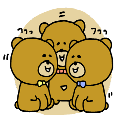 [LINEスタンプ] 三匹のクマサマ【友達、恋人用】