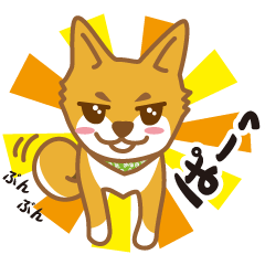 [LINEスタンプ] やんちゃ柴犬 茶々 短いリアクション