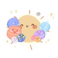 [LINEスタンプ] 可愛い 太陽系。