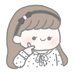 [LINEスタンプ] ほのぼの淡色女の子