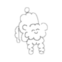 [LINEスタンプ] 体の安定しない犬