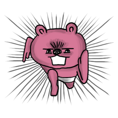 [LINEスタンプ] クマです。ピンクです。