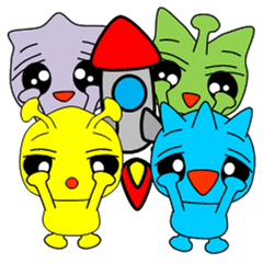 [LINEスタンプ] PIYOTARO FRIENDS エイリアン スタンプ