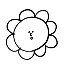 [LINEスタンプ] シンプルなお花さん