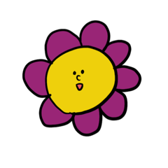 [LINEスタンプ] 毒々しい色のお花さん