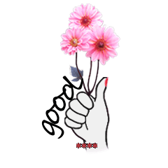 [LINEスタンプ] Natural Girly Handsign -Custom-