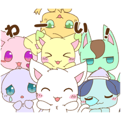 [LINEスタンプ] いろねこすたんぷ！