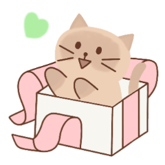 [LINEスタンプ] 愛らしい猫 ベージュ