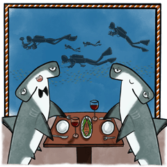 [LINEスタンプ] シュモクザメ の 生涯